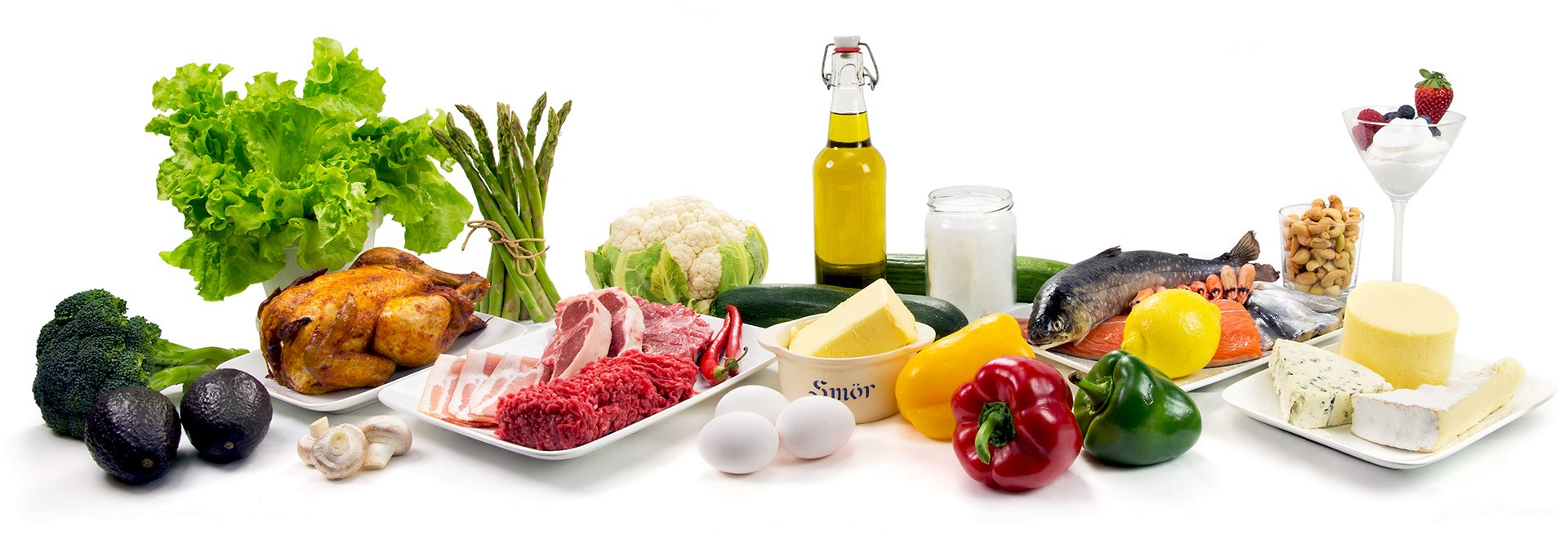 KETO: olivenolje, grønnsaker, smør, kjøtt er helt flott keto-mat. 